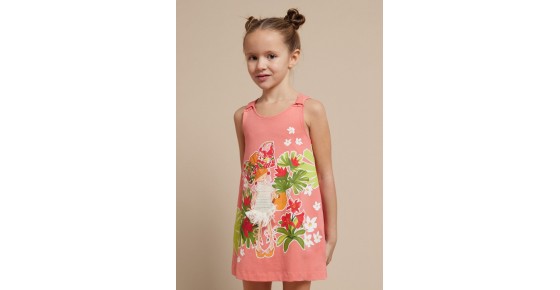 vestito mayoral bambina flamingo stampato elgante sportivo i piccoli tesori ariano irpino grottaminarda mirabella shopping online abbigliamento moda bambino bambina