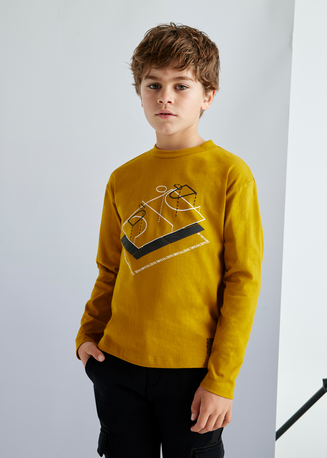 maglietta maglia manica lunga zolfo giallo ragazzo bambino collezione autunno inverno i piccoli tesori ariano irpino grottaminarda mirabella eclano