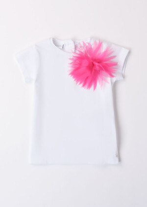 T-shirt Fiore Fucsia Sarabanda 8321