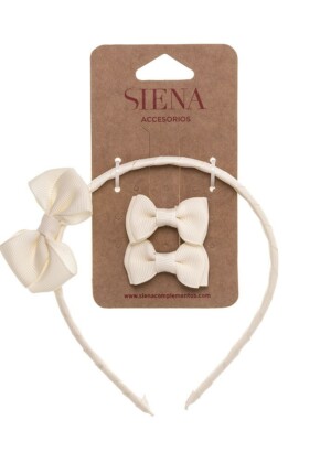 Set cerchietto e mollette Siena 7439-QC