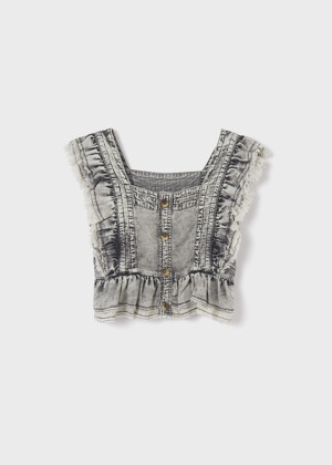 Blusa volant Grigio Mayoral 6124